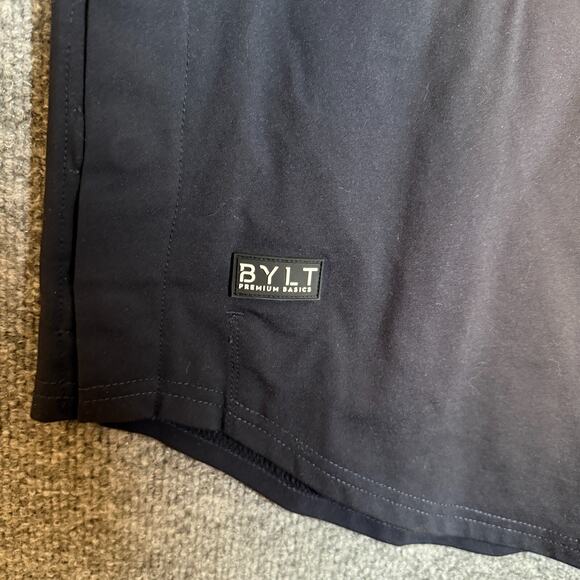 Bylt Elite Fairway Pullover Large Mens Blue 1/4 Zip Sweater Performance Stretch - Picture 7 of 11